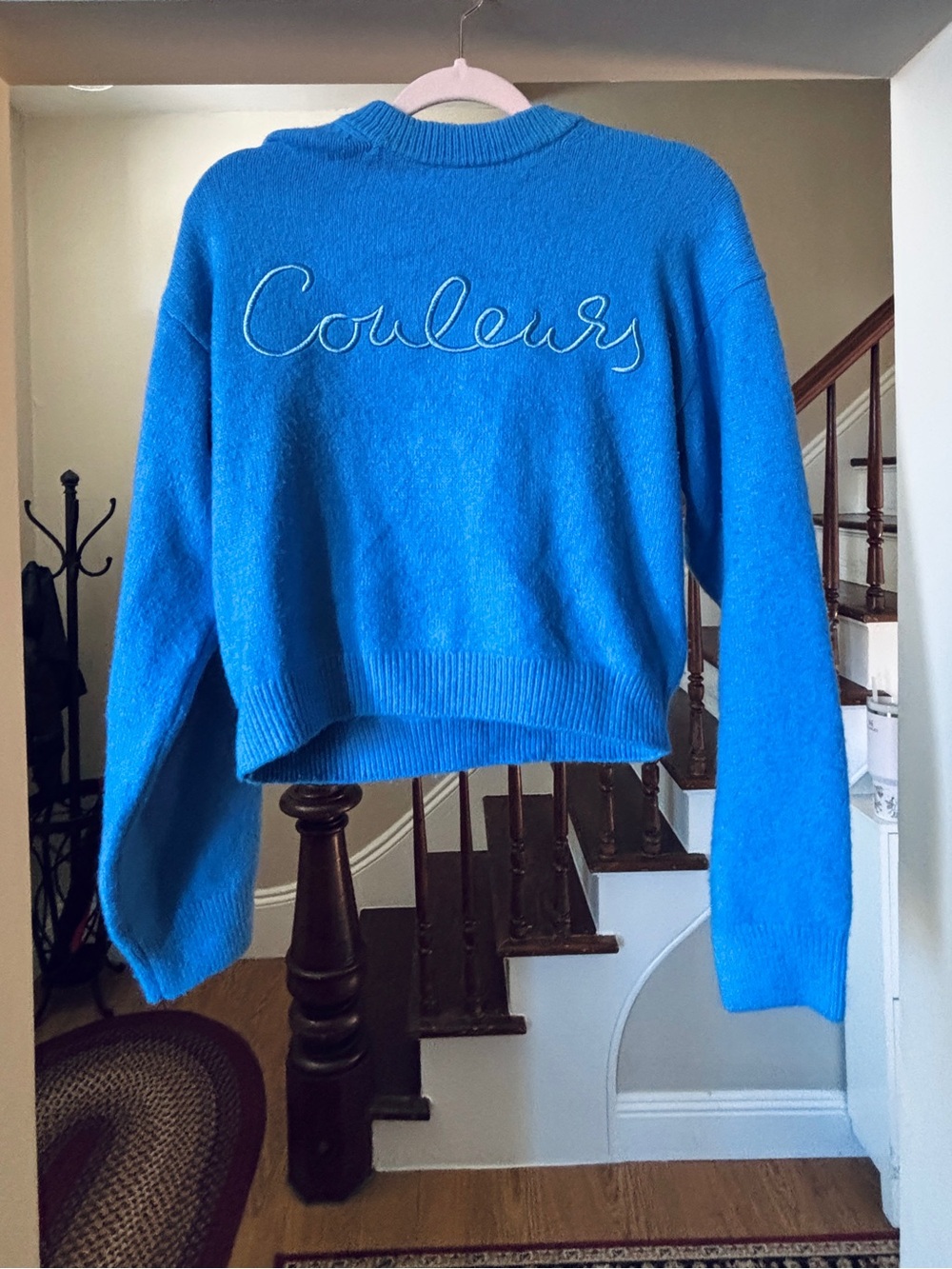 H&M Bright Blue 'Couleurs' Crewneck Sweater